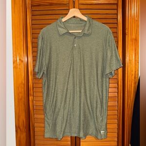 VUORI Strato Tech Polo Heather Green Men’s Large